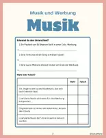 Vorschau - Arbeitsblätter - Musik und Werbung: Originalmusik, Lizenzierte Musik, Jingle - Seite 2