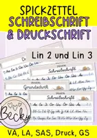 Vorschau - Merkblätter - Spickzettel: Schreibschrift und Druckschrift - Deckblatt