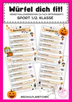 Vorschau - Spiele - Würfel dich fit! - Herbst/Halloween Edition (Sport Grundschule) - Deckblatt