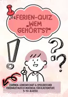 Vorschau - Spiele - Schulstart - Ferien-Quiz - Wem gehört's - Deckblatt