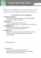 Vorschau - Arbeitsblätter - Kennenlernen in Erdkunde - unsere Welt - Deckblatt