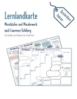 Vorschau - Arbeitsblätter - (Anpassbare Dateien) Lernlandkarte Moralstufen der Moralentwicklung nach Kohlberg - Deckblatt