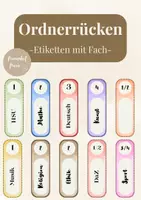Vorschau - Anderer Materialtyp - Ordnerrücken mit Fach Grundschule - Deckblatt