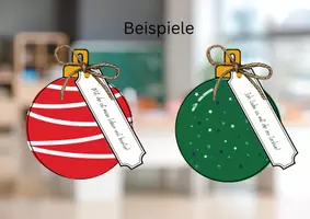 Vorschau - Mal- und Bastelvorlagen - Christbaumkugeln mit Komplimenten basteln / Geschenk Weihnachten / Christbaumschmuck basteln - Seite 1