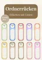 Vorschau - Anderer Materialtyp - Ordenrrücken mit Linien Grundschule - Deckblatt