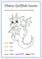 Vorschau - Mal- und Bastelvorlagen - Meine Gefühle heute Arbeitsblatt - Seite 1
