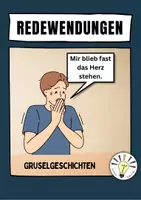 Vorschau - Arbeitsblätter - Redewendungen in Gruselgeschichten - Deckblatt