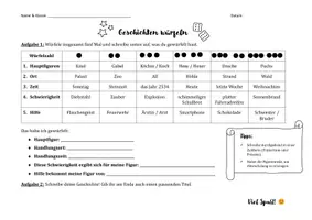 Vorschau - Arbeitsblätter - Kreatives Schreiben: Geschichten würfeln (Sek. 1) - Seite 1