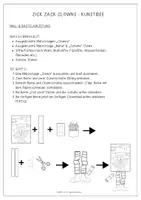 Vorschau - Stundenentwürfe - Zick Zack Clown – Fertige Kunststunde | Clown Kunst | Clown basteln Klasse 1 | Clownsbilder | Kunst Vertretung Grundschule | Fasching Kunst | Fasching basteln | Kunstidee Fasching - Seite 1