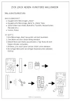 Vorschau - Stundenentwürfe - Zick Zack Hexen – Fertige Kunststunde | Hexen Kunst | Kunst Halloween | Kunst Halloween Klasse 2 | Hexen basteln | Kunstidee lustige Halloweenhexen | Kunst Vertretung Grundschule | Malen & basteln zu Halloween | Kunstidee Herbstzeit - Seite 1