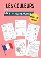 Voorbeeld - Frans: les couleurs - fiches de travail - Voorblad
