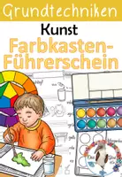 Vorschau - Stundenentwürfe - Kunst - Farbkasten / Tuschkasten - Führerschein - Wasserfarbe - Deckblatt