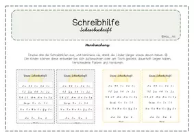 Vorschau - Arbeitsblätter - Schreibschrift - Materialpaket mit Schreibschrifthilfe - Seite 1