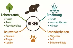 Vorschau - Arbeitsblätter - Lernposter + Arbeitsblatt zum Thema "Biber" + Onlineübung & MP3 + Mindmap + Infografik - Seite 3