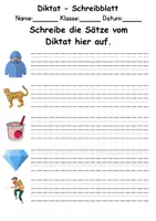 Vorschau - Test - GRATIS - Diktat Thema Buchstabe J - DaZ/DaF, Deutsch (Klasse 1 bis 4) - Seite 2