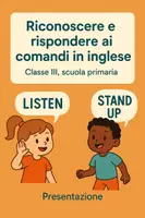 anteprima - Presentazioni / Lavagne - Riconoscere e rispondere ai comandi in inglese - Presentazione - Pagina di copertina
