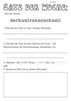 Vorschau - Arbeitsblätter - Satz der Woche - Regelmässiges Deutschtraining Einfache Schrift - Seite 3