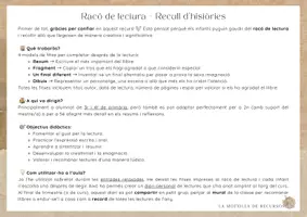 Vista previa - Hojas de trabajo - Racó de lectura – Recull d’històries - página 1