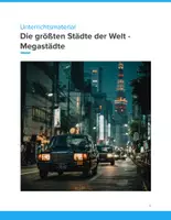 Vorschau - Unterrichtsreihen - Megastädte der Welt – Unterrichtsmaterial Geographie Klasse 9–12 - Deckblatt