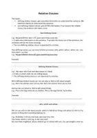 Vorschau - Arbeitsblätter - Relative Clauses - Handout - Deckblatt