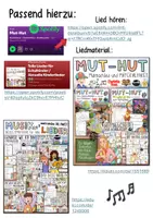 Vorschau - Stundenentwürfe - "Mut-Hut" Songpaket (Mp3 Liedtext, Playback, Noten, Lückentext) Muthut - Seite 1