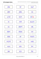 Vorschau - Stationenlernen - Lesestreifen: 100 häufigste Wörter (Deutsch) - Seite 3