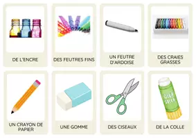 Aperçu - Cartes / Images - Cartes nomenclature matériel scolaire - Page de couverture
