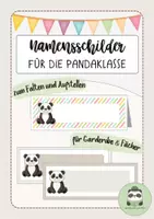 Vorschau - Poster - Namensschilder Pandaklasse - Deckblatt