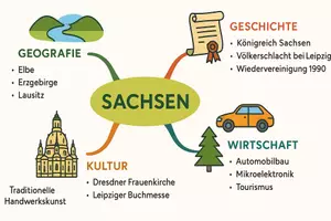 Vorschau - Arbeitsblätter - Arbeitsblätter zum Thema "Sachsen" + Lösung & MP3 + Mindmap + Infografik - Seite 2