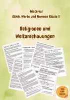 Vorschau - Arbeitsblätter - Werte und Normen, Ethik Klasse 11, Religionen und Weltanschauungen - Deckblatt
