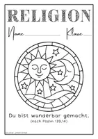 Vorschau - Arbeitsblätter - 15 Deckblätter Religion - biblische Affirmationen - Deckblatt - Seite 1