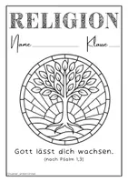 Vorschau - Arbeitsblätter - 15 Deckblätter Religion - biblische Affirmationen - Deckblatt - Seite 3