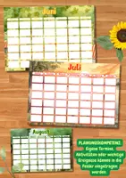 Vorschau - Anderer Materialtyp - Jahreszeiten & Monate Kalender zum Ausdrucken – Zeitloses Material für Kita und Grundschule - Seite 3