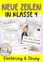 Vorschau - Arbeitsblätter - Einführung Neue Zeilen (Lineatur) in Klasse 4 - Deckblatt