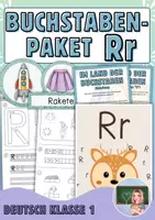 Vorschau - Arbeitsblätter - R/r Buchstabenpaket (Poster, Geschichte, Arbeitsblätter) - Deckblatt