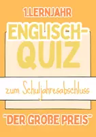 Vorschau - Spiele - Klasse 5 Englisch-Quiz zum Schuljahresabschluss - Deckblatt