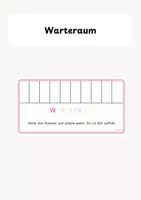 Vorschau - Bildkarten - Warteraum – Nummer ziehen und weiterarbeiten - Deckblatt