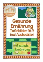 Vorschau - Bildkarten - Tafelbilder Gesunde Ernährung incl. Audiodatei - Deckblatt