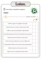 Vista previa - Hojas de trabajo - Comprensión lectora – fútbol + soluciones - página 2