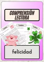 Vista previa - Hojas de trabajo - Comprensión lectora – felicidad + soluciones - Portada