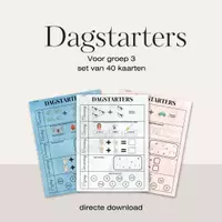 Voorbeeld - Dagstarters groep 3 - Begin en 1e half jaar - Voorblad