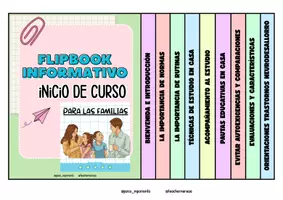 Vista previa - Refuerzo / NEE / Materiales de apoyo - Flipbook inicio de curso para las FAMILIAS - Portada