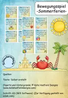 Vorschau - Spiele - Bewegungsspiel zu den Sommerferien - Deckblatt