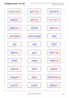 Vorschau - Stationenlernen - Lesestreifen: 101 - 200 häufigste Wörter (Deutsch) - Seite 3
