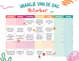Voorbeeld - Vraagje van de dag | Oktober 2025 (Nederland) - Voorblad