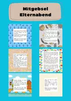 Vorschau - Anderer Materialtyp - Elternabend Karten-Set: 12 Vorlagen zum Ausdrucken - Deckblatt