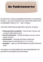 Vorschau - Anderer Materialtyp - Elternabend Karten-Set: 12 Vorlagen zum Ausdrucken - Seite 1
