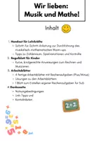 Vorschau - Arbeitsblätter - Musik trifft Mathe: Kinder rechnen und spielen ihr Ergebnis - Seite 1