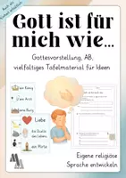 Vorschau - Arbeitsblätter - Gottesvorstellungen/Gottesbilder im Religionsunterricht (Kl 3/4) - Deckblatt