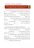 Vorschau - Lehrpläne/Lehrermaterial - Lückentext: Anne Frank – Eine leise, starke Stimme (B1) - Seite 1